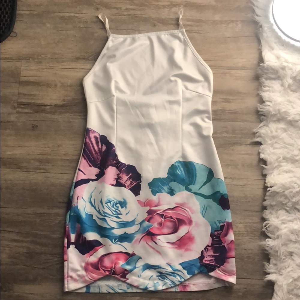 Floral white dress